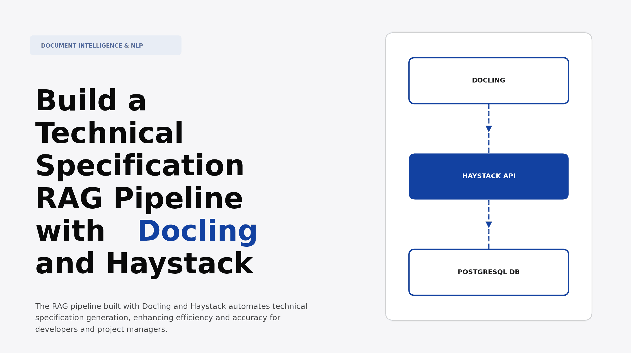 Build a Technical Specification RAG Pipeline with Docling and Haystack