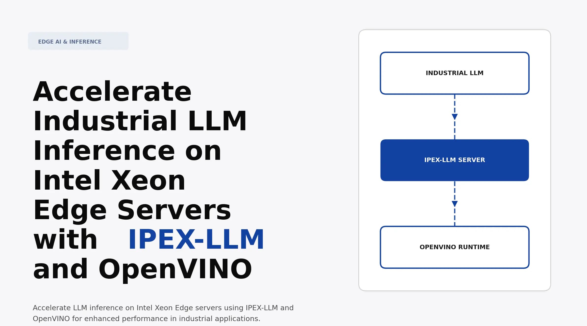 Accelerate Industrial LLM Inference on Intel Xeon Edge Servers with IPEX-LLM and OpenVINO