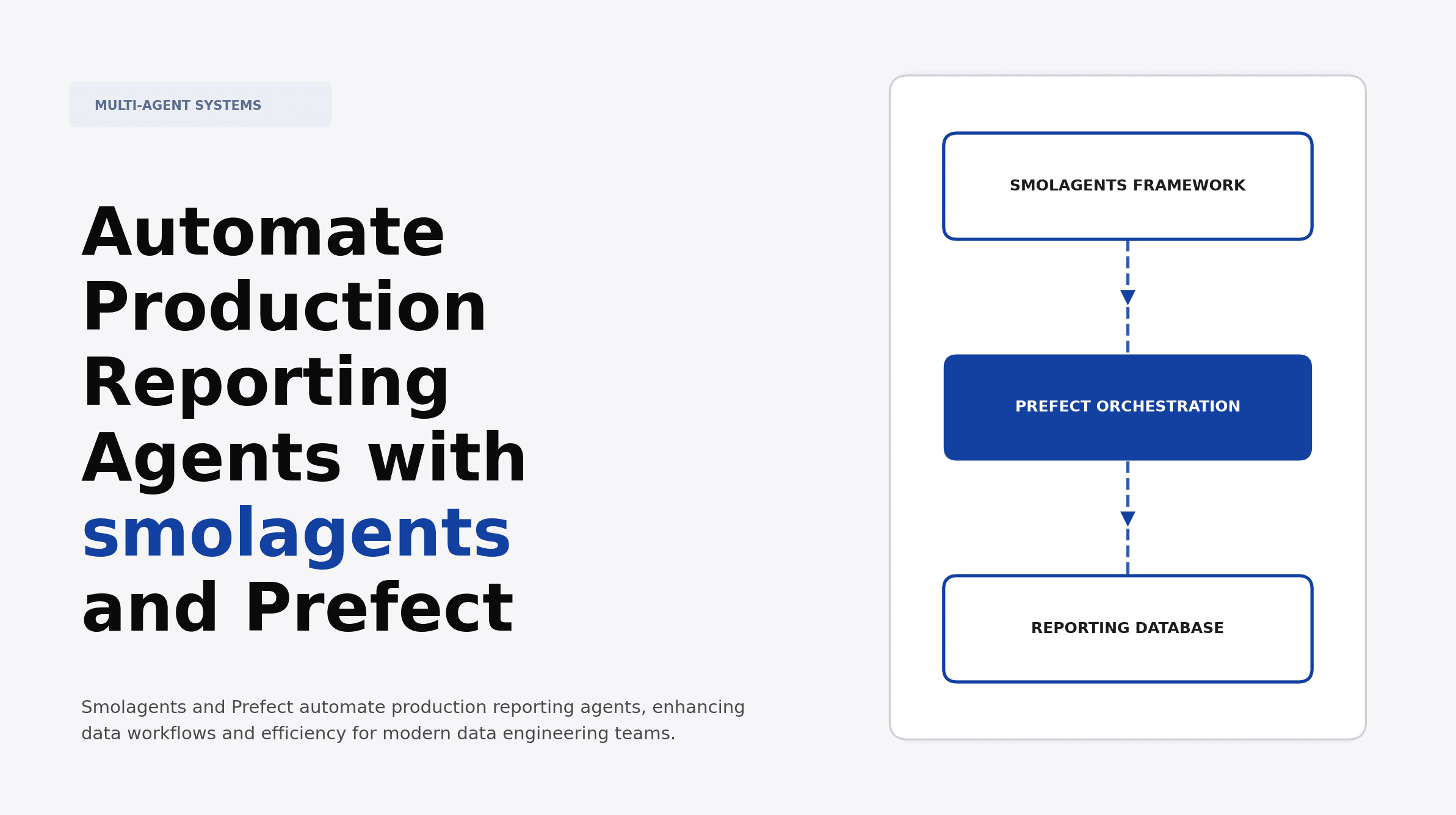Automate Production Reporting Agents with smolagents and Prefect