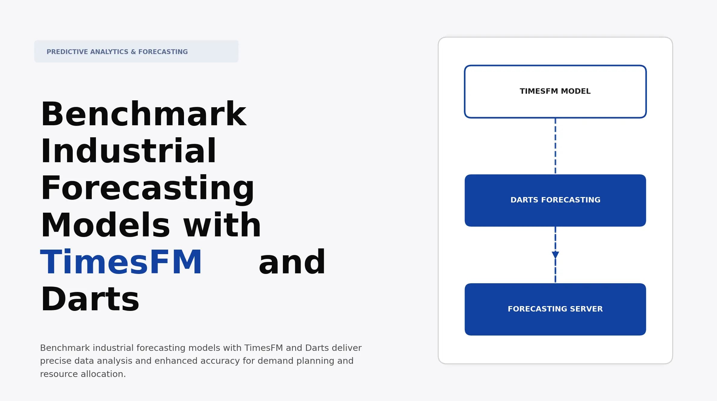 Benchmark Industrial Forecasting Models with TimesFM and Darts