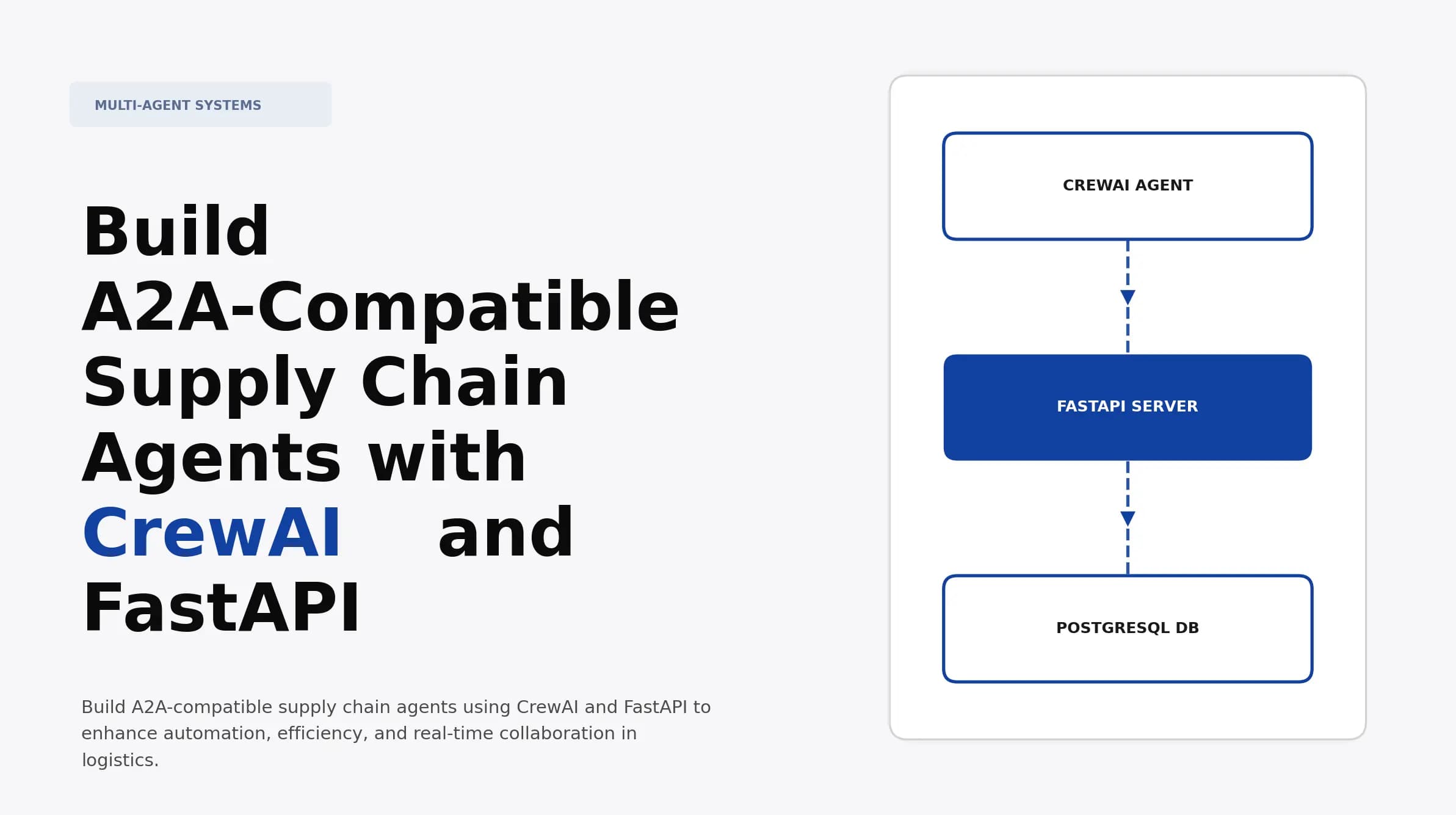 Build A2A-Compatible Supply Chain Agents with CrewAI and FastAPI