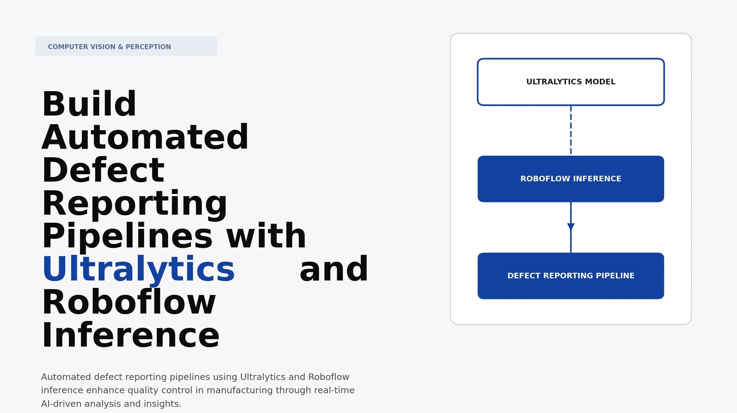 Build Automated Defect Reporting Pipelines with Ultralytics and Roboflow Inference