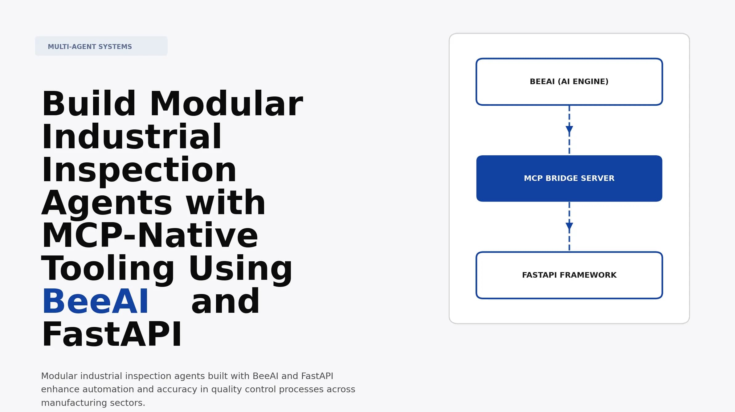 Build Modular Industrial Inspection Agents with MCP-Native Tooling Using BeeAI and FastAPI