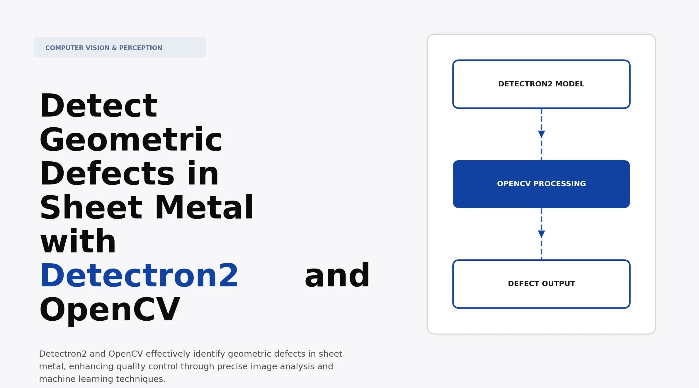 Detect Geometric Defects in Sheet Metal with Detectron2 and OpenCV