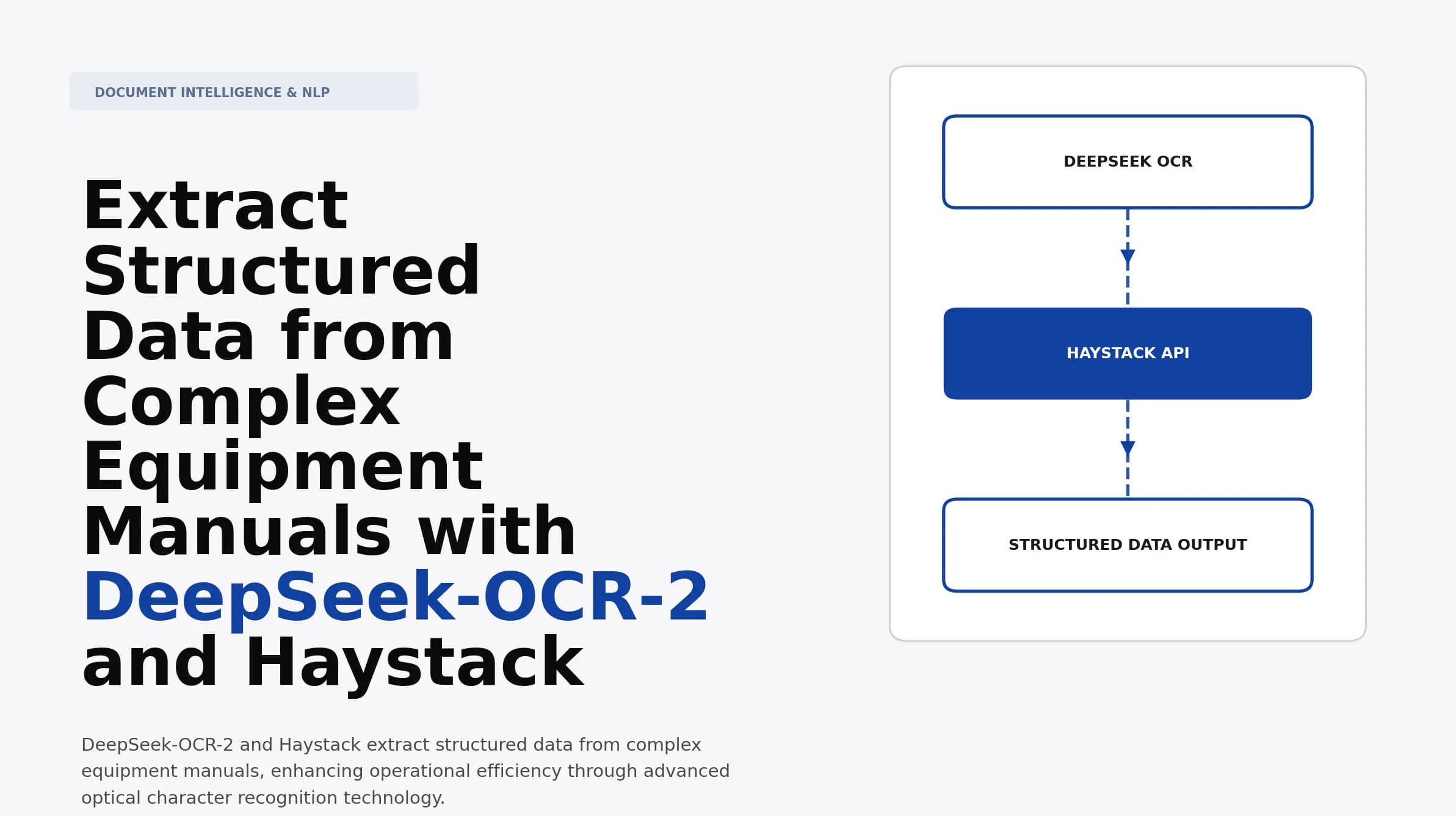 Extract Structured Data from Complex Equipment Manuals with DeepSeek-OCR-2 and Haystack