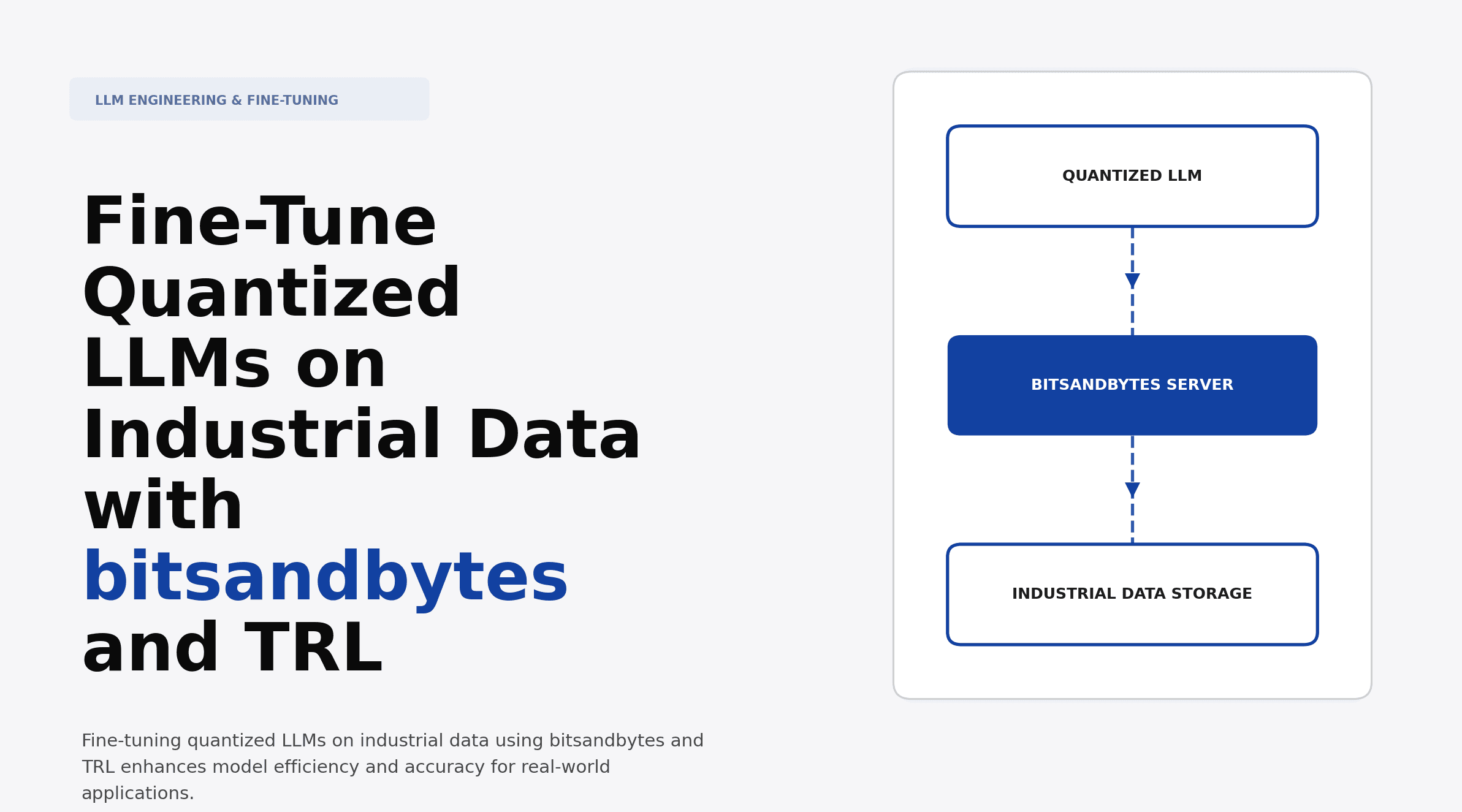 Fine-Tune Quantized LLMs on Industrial Data with bitsandbytes and TRL