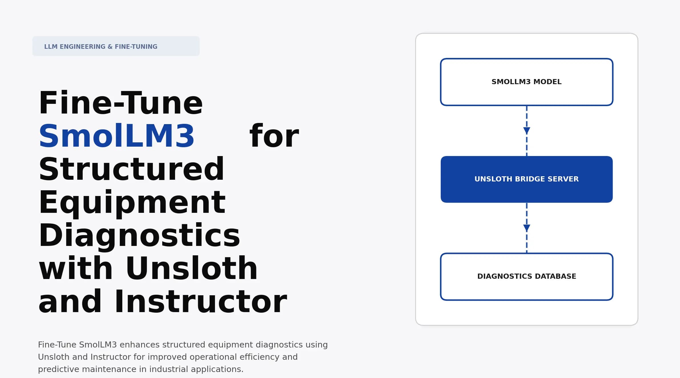 Fine-Tune SmolLM3 for Structured Equipment Diagnostics with Unsloth and Instructor