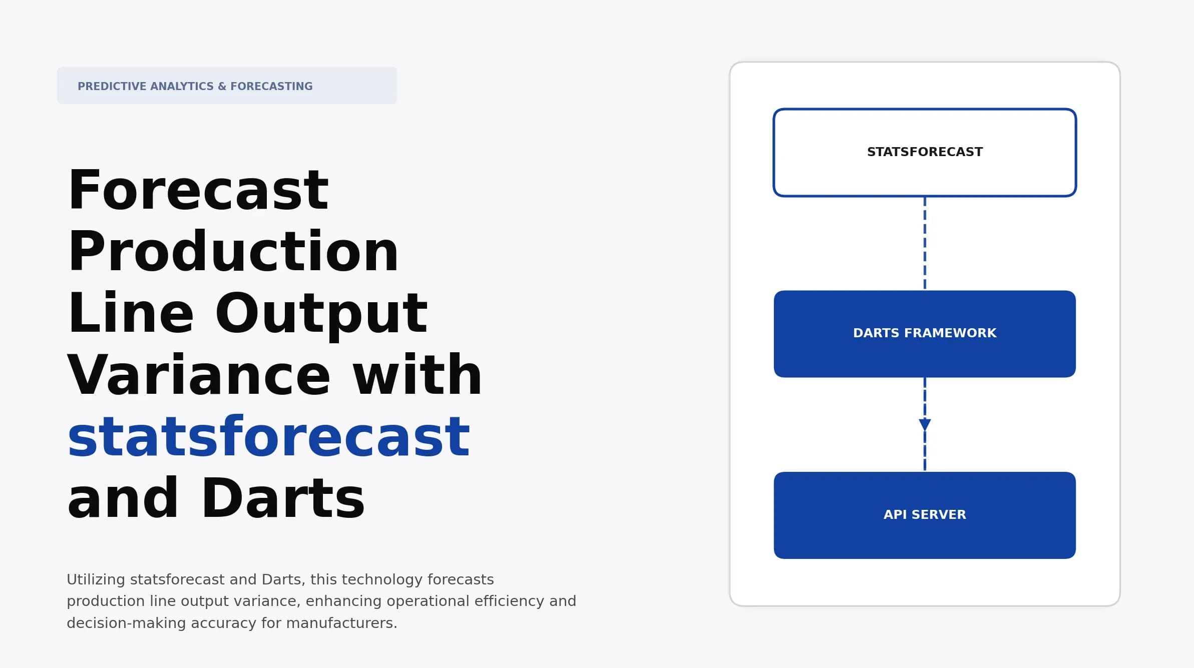 Forecast Production Line Output Variance with statsforecast and Darts