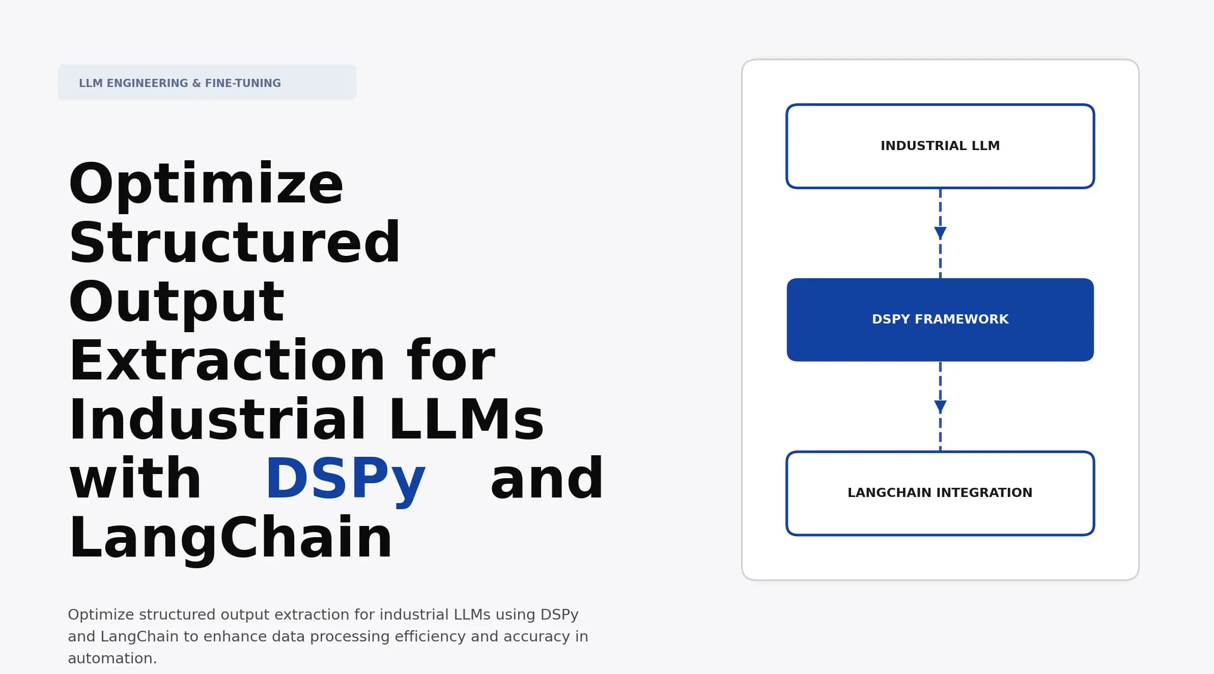 Optimize Structured Output Extraction for Industrial LLMs with DSPy and LangChain