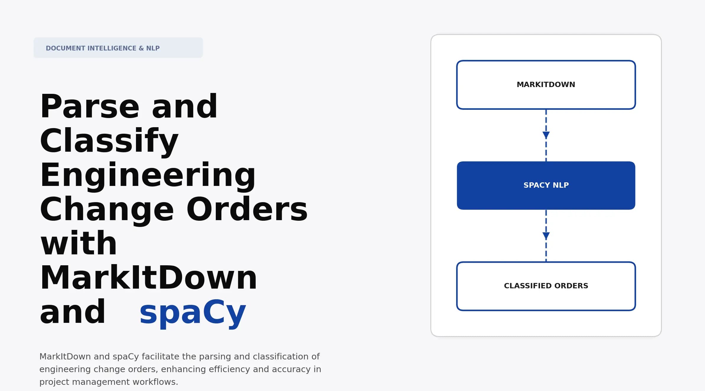 Parse and Classify Engineering Change Orders with MarkItDown and spaCy