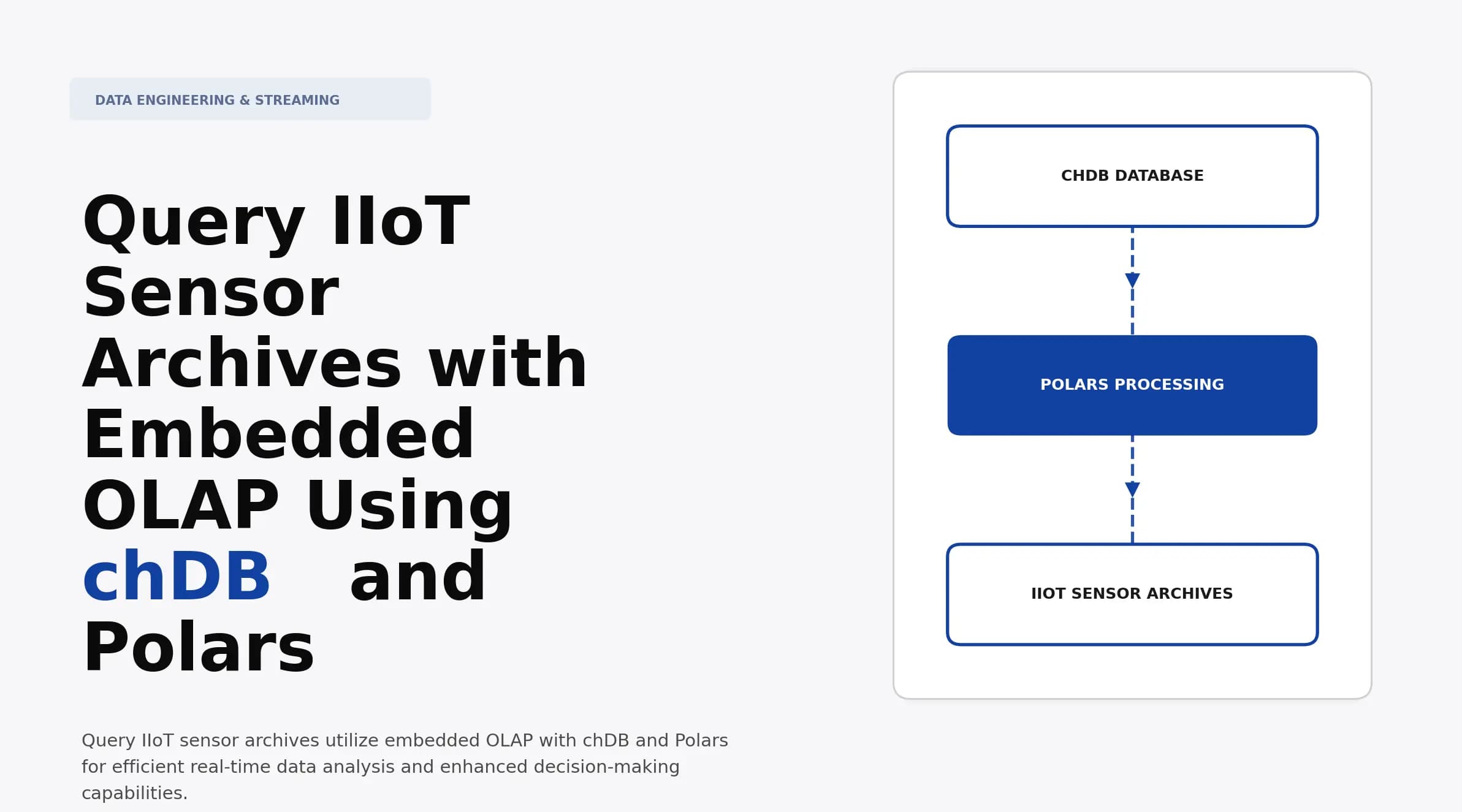 Query IIoT Sensor Archives with Embedded OLAP Using chDB and Polars