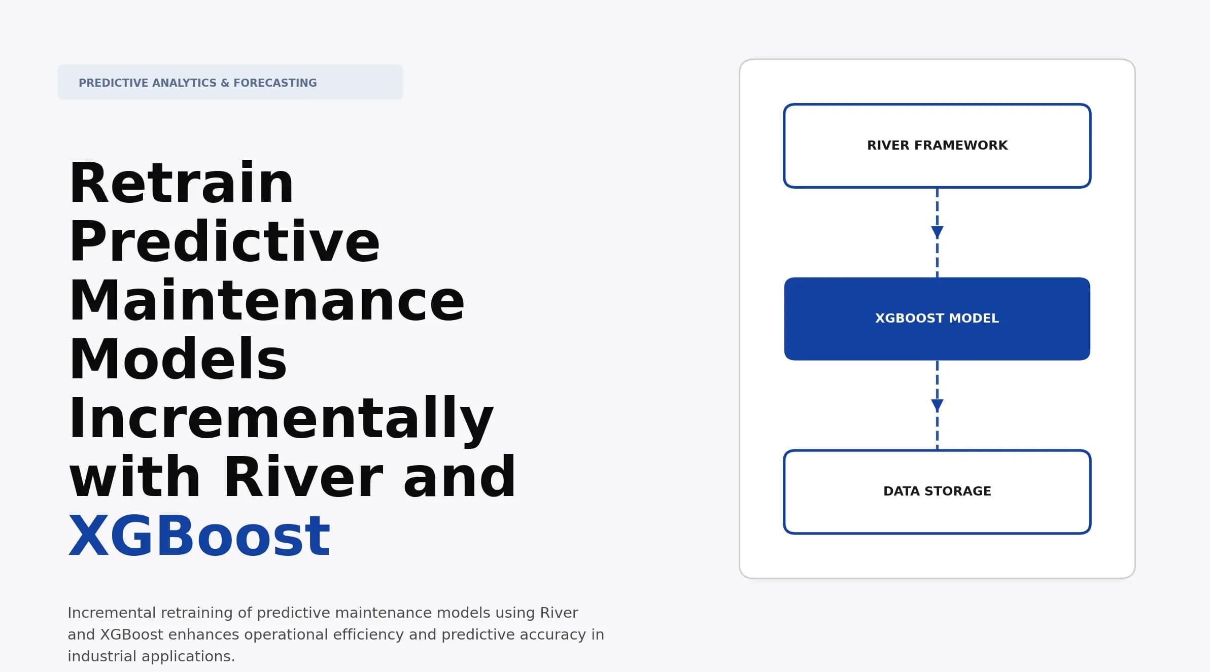 Retrain Predictive Maintenance Models Incrementally with River and XGBoost