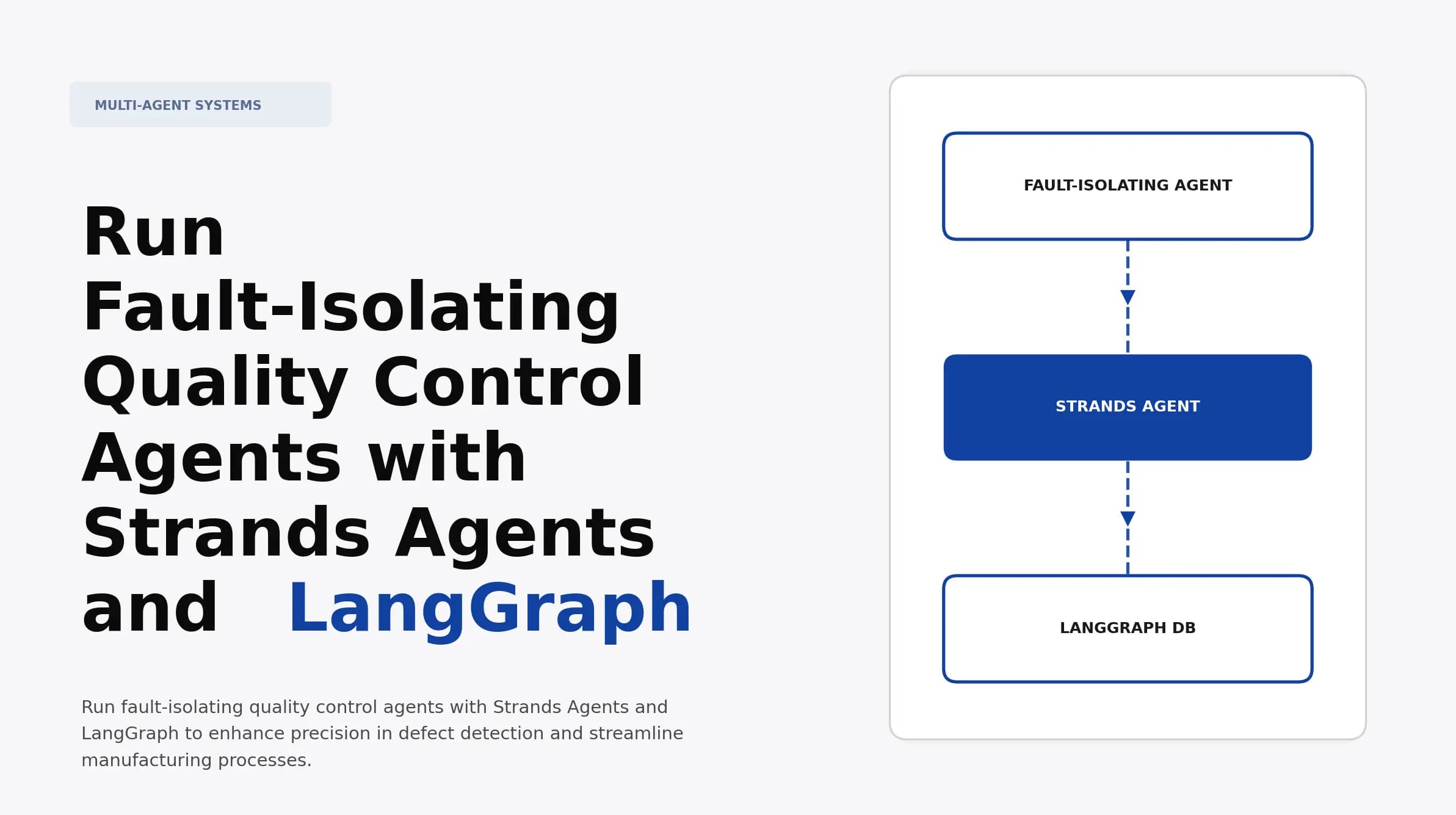 Run Fault-Isolating Quality Control Agents with Strands Agents and LangGraph