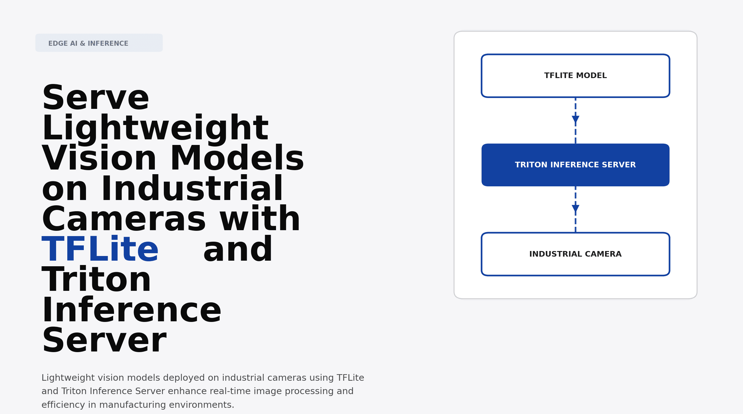 Serve Lightweight Vision Models on Industrial Cameras with TFLite and Triton Inference Server