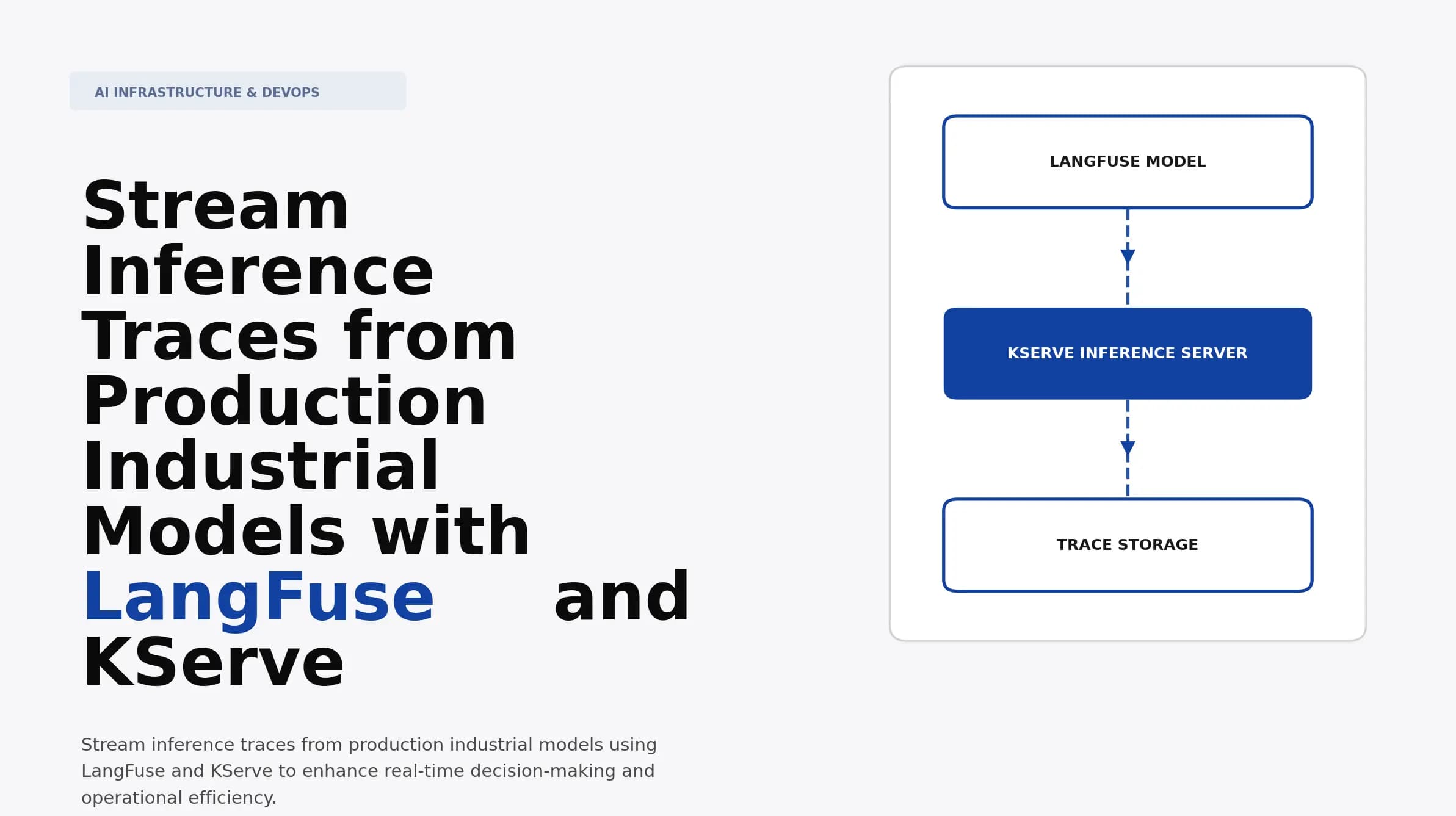 Stream Inference Traces from Production Industrial Models with LangFuse and KServe