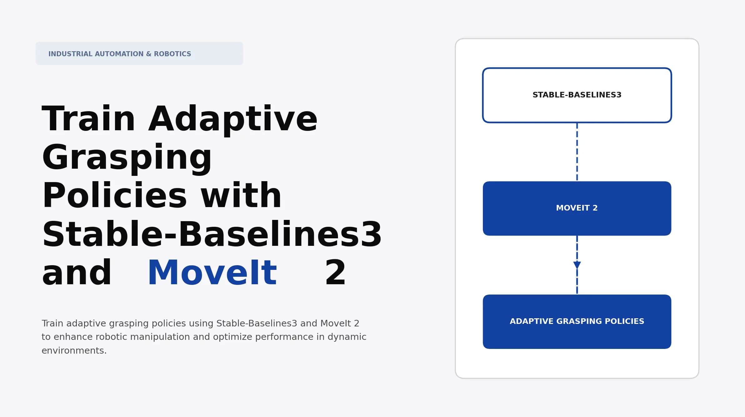 Train Adaptive Grasping Policies with Stable-Baselines3 and MoveIt 2