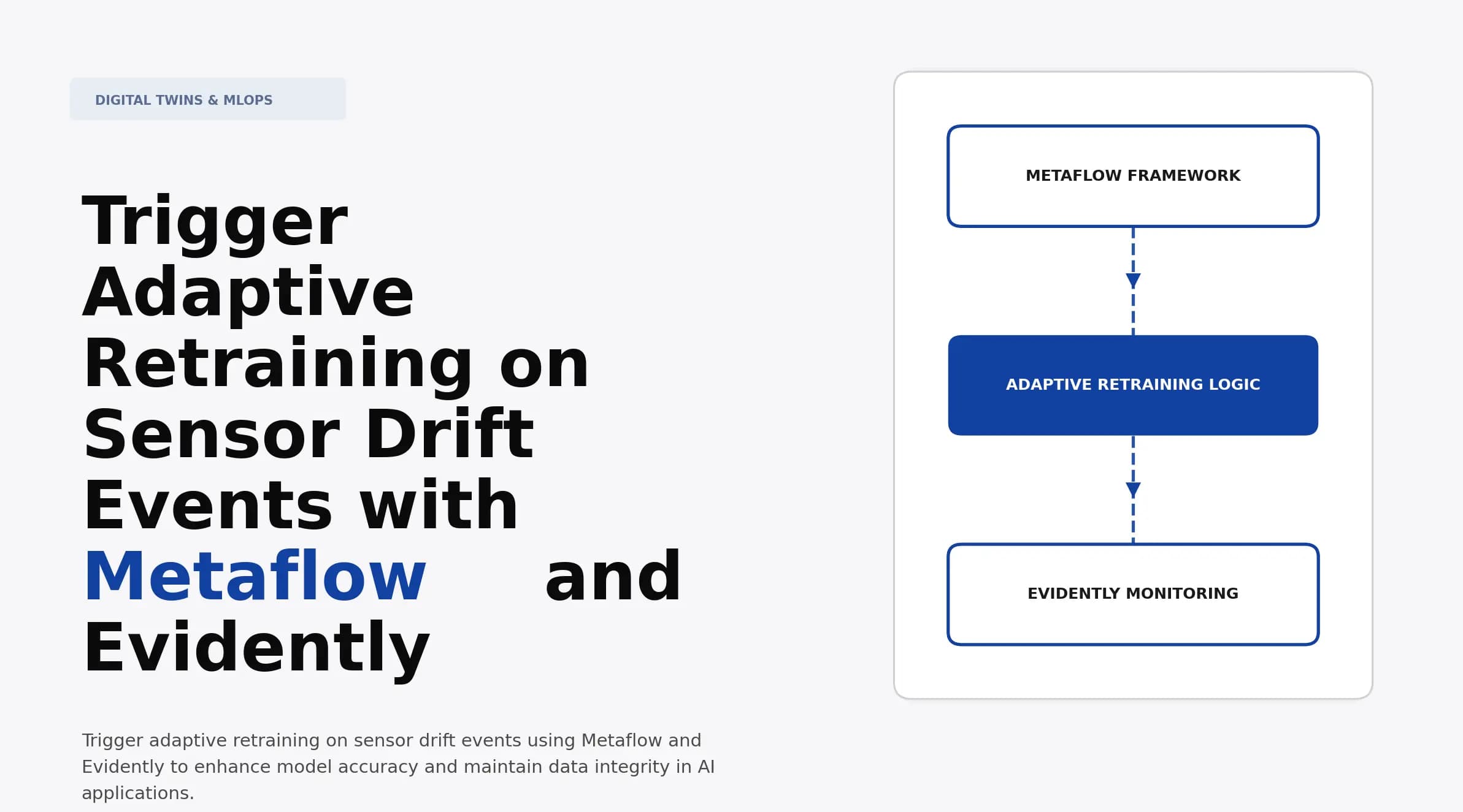 Trigger Adaptive Retraining on Sensor Drift Events with Metaflow and Evidently